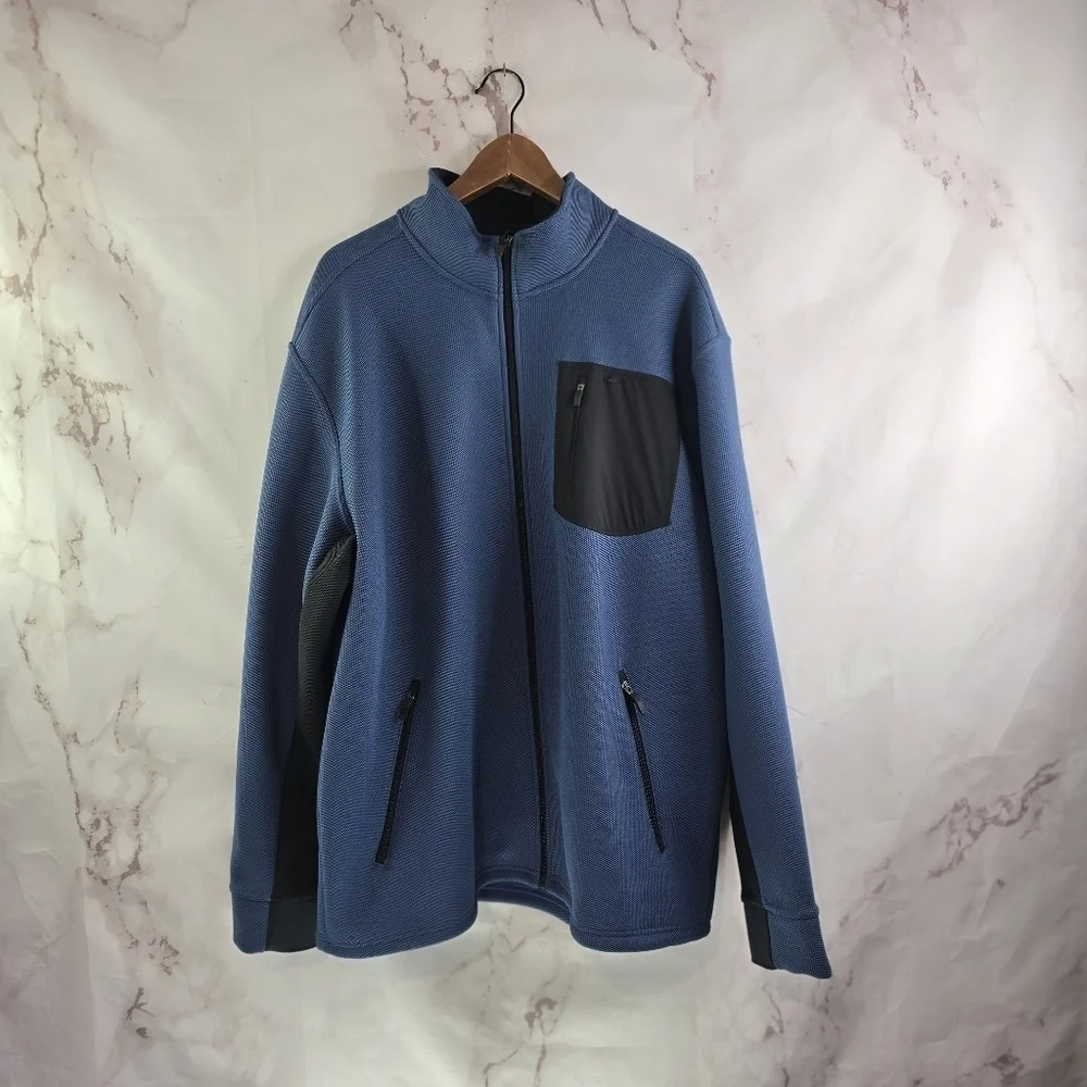 Alaskan Hardgear Jacket Mens 2XL Blue Coat Duluth Wind Stopper Prudhoe Bay Zip